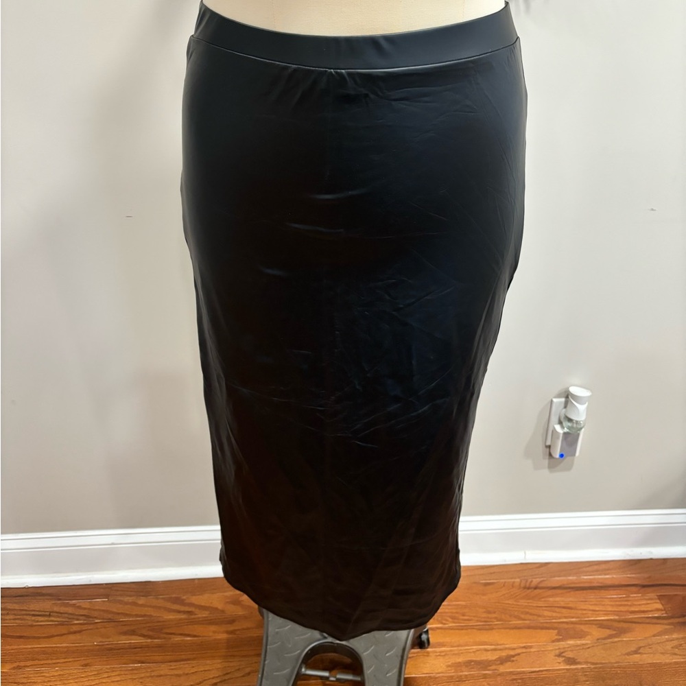 Faux Leather Pencil Skirt